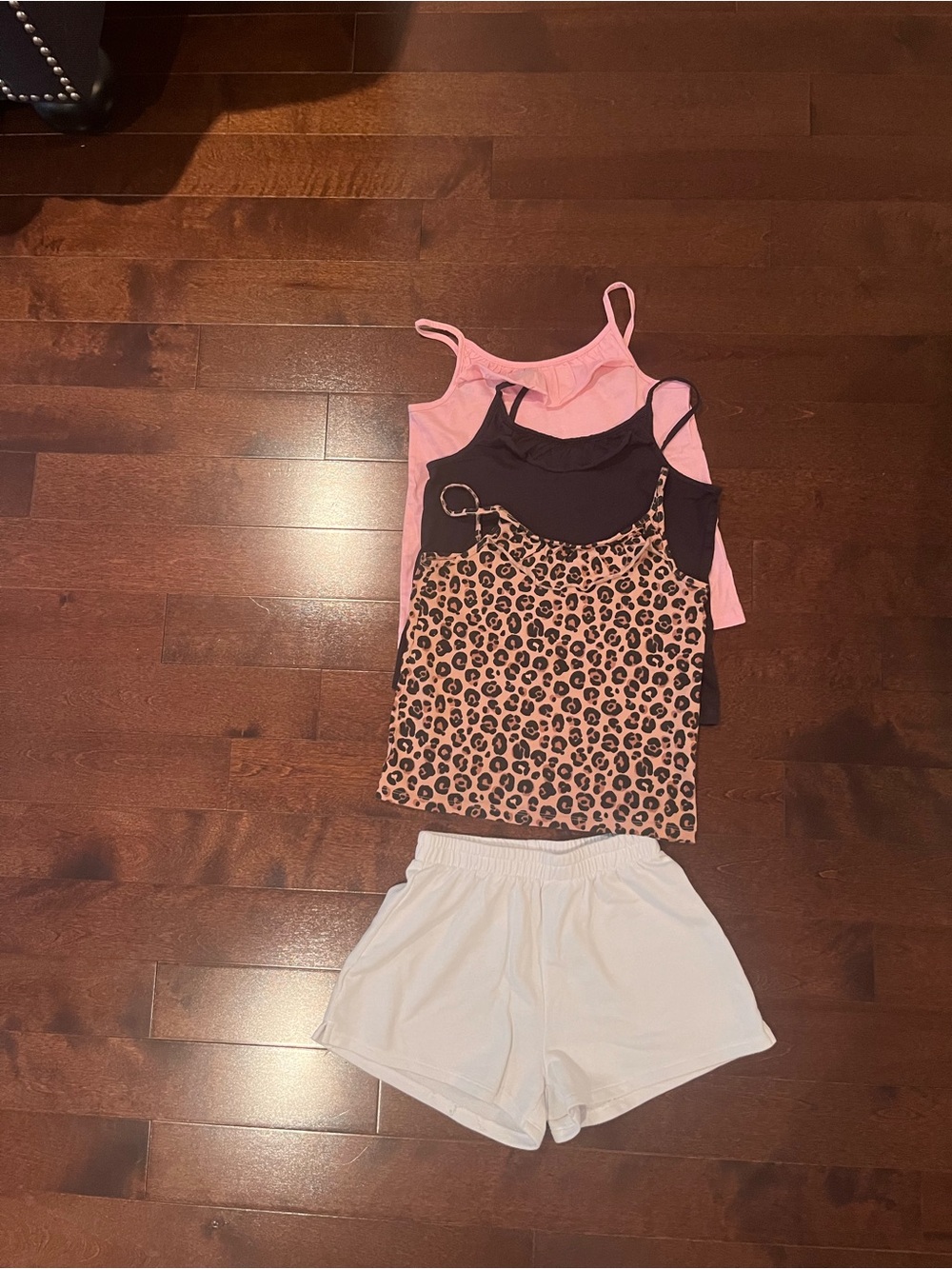 H&M Pink, Black & White Cami and Shorts Set